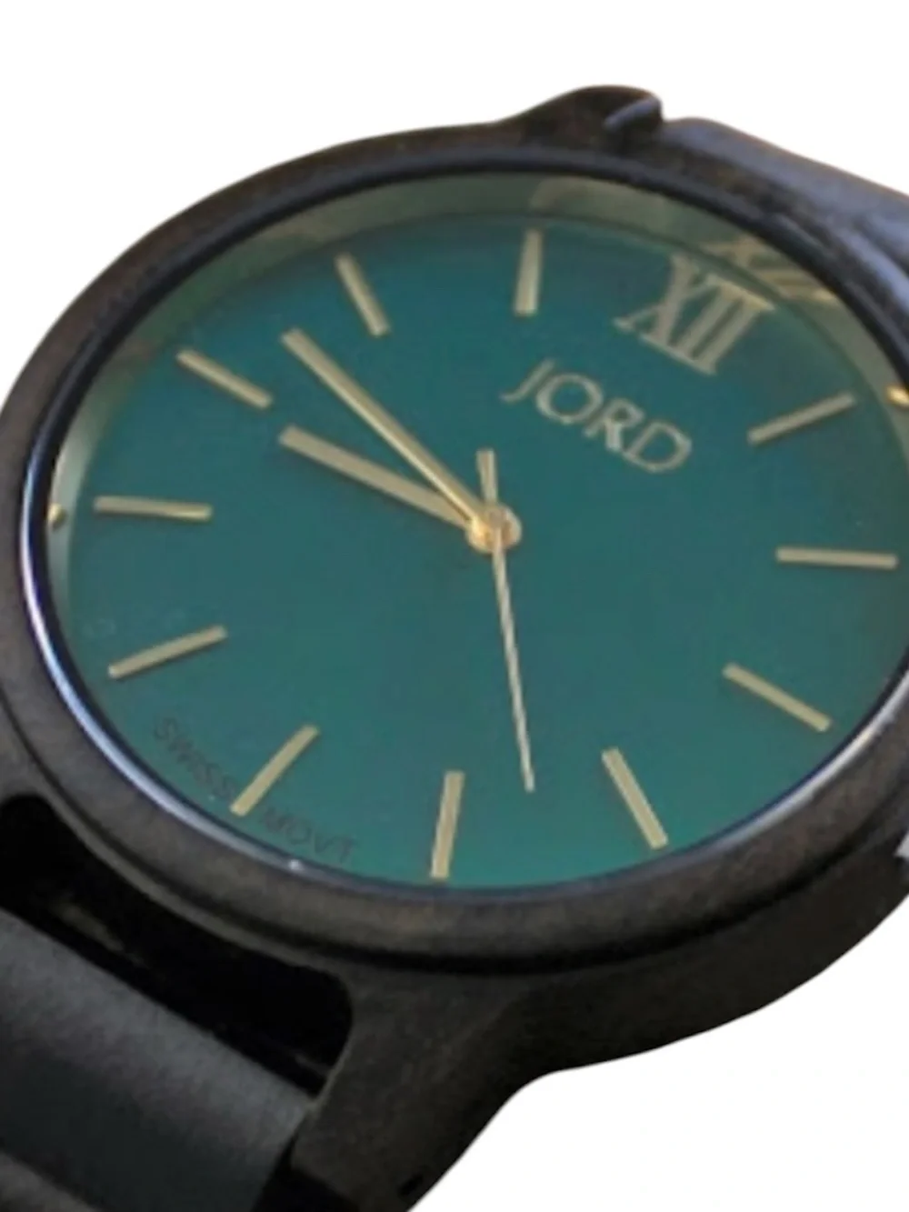 JORD Frankie Series Dark Sandalwood & Emerald Minimalist Wood Watch, 1L32).
